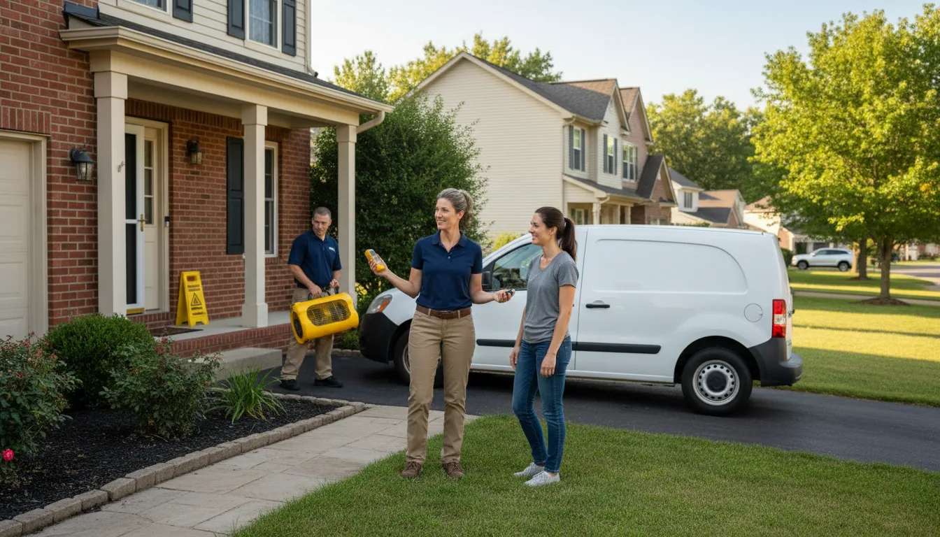 Residential water damage restoration in Oakland, MS